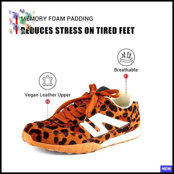 Retro Fashion Sneakers Classic Non-Slip Comfort Foam Insole Casual Walking Shoes - Picture 4 of 6